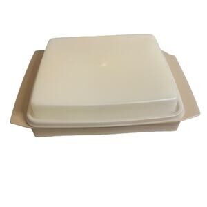 Vintage 70's Tupperwear  Beige Container for Deviled Eggs with ONE egg insert
